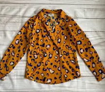 3.1 Phillip Lim  x Target Orange Leopard Print Blazer Jacket Size XS