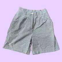 Vintage 90s Blue and white gingham high waisted shorts 🔥
