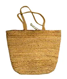 Hobby‎ lobby gold metallic Woven Juke Tote resort beach bag