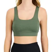 Jenni Green Square Neck Sports Bra Sz S NWT