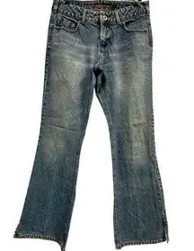 Silver Mid Rise Blue Jeans Vintage Flare Denim Made In Guatemala Womens 30 x 32