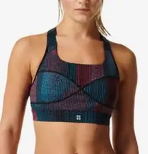 Sweaty Betty Power Racerback Sports Bra Black City Lights Print