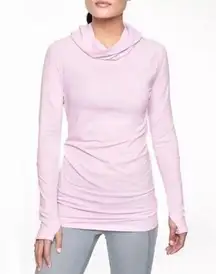 Athleta  Essence Hoodie Simply Lilac Pink Long Sleeve Tunic Length Size Large