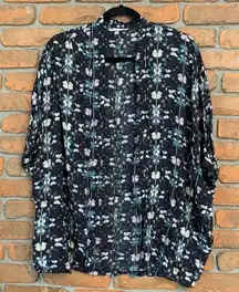 Victorias Secret Kimono Womens Size‎ XS/Small Topper Butterfly Print Open Front