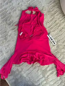 I am Gia, hot pink Vegas dress