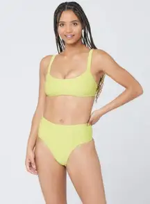 l*space 💕L*💕 Eco Chic Repreve Bikini Set Jess Top + Desi Bottom Apple Green S NWT