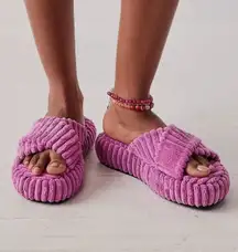 Free People Two Days in Ibiza Platform Sandals Womens 9 Orchid Slides Beach Boho