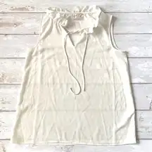 J.Crew UK Women’s Size 6 Cream Colored Sleeveless Blouse Work Attire NEW