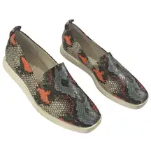 Franco Sarto Boston snake embossed slip on loafer size 6