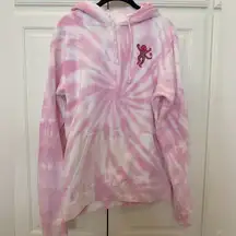 Roller Rabbit Pink Tie Dye Monkey Hoodie Size M