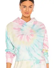Revolve Dannijo‎ Rainbow Tie-Dye Hoodie Size Medium