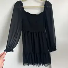 Wilfred Tempest Mini Dress Long Sleeve Black Small