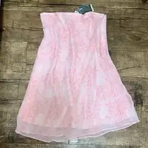 NWT Vintage coquette rose floral chiffon midi skirt