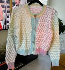 Colorful pastel Knit Sweater size medium