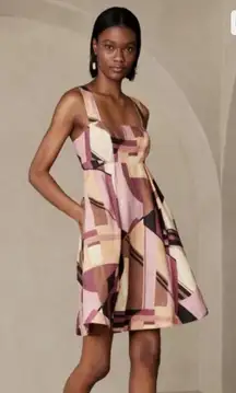 Banana Republic Kenza Linen Mini Dress / Pink Geo 6