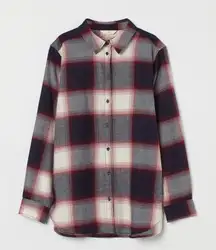 H&M women’s plaid shacket/shirt, size medium