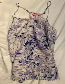 Lily Pulitzer Purple And White Tank Top