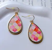 Colorful Floral Drops Earrings 