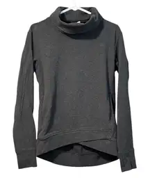 Lululemon Womens Pleated Gray Long Sleeves‎ Turtleneck Blouse Size 6