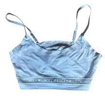 Lucky Brand White Lightweight Unlined Bra Bralet Women’s Size Large