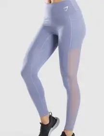 Gymshark  Training Mesh Pocket Leggings - Light Blue/Lilac. size Medium