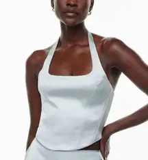 Wilfred Aritzia Pearly White NWT Halter Corset Top 2XS