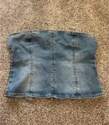ZARA Jean Strapless Top
