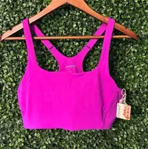 Free People Movement X Hatch Maternity Never Better Square Neck Bra Hot Pink Med