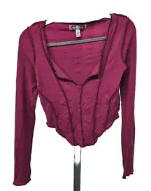 Urban Outfitters Moon Notch Top Size S Long Sleeve Cropped Y2K Going Out