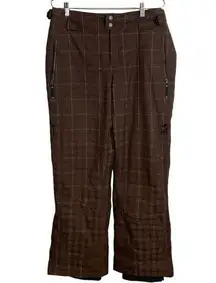 Mountain Hardwear Brown Plaid Ski pants