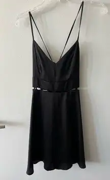 Black Satin Mini Dress