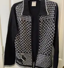 FINAL MARKDOWN Allison Daley zip front cardigan small