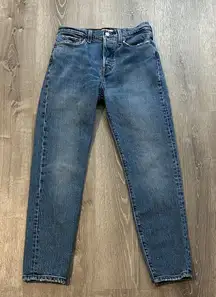 Levi's Sz 26 Wedgie Women's High Rise Denim Straight Leg Button Up Jeans in Blue