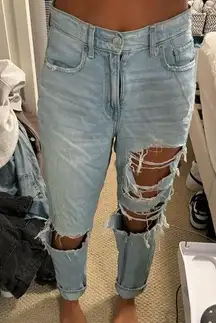 AE ripped mom jeans