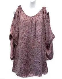 Luxe Apothetique Cold Shoulder Animal Print Blouse