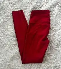 Lululemon  dark red fast and free 25" leggings size 2