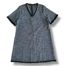 Doe & Rae Tweed Shift Dress Black Gray‎ L NWT Workwear Parisian Chic Capsule