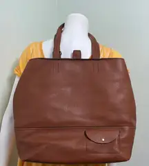 J. Crew all day roasted chestnut leather tote
