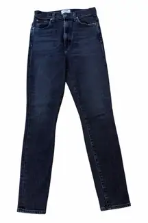 Agolde Black Pinch Waist Skinny Jeans