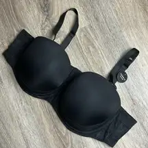 Torrid Bombshell Push-up Everyday Black Strapless Bra Size 44DD