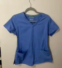 Healing Hands ceil blue  scrub top