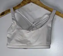 Lululemon Off White Strappy Sports Bra Size 2 No Pads