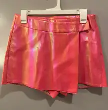 Sincerely Ours Asymmetrical Metallic Skort
