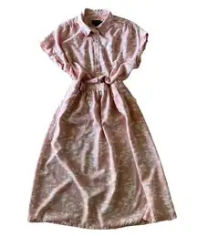 Vintage Pendleton Pink Tencel Floral Midi Skirt & Button Down Shirt Matching Set