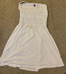 Mini tube top white dress 