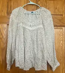 Old Navy - Floral Lace Detail Blouse