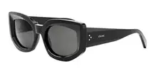 Celine NWT Bold Three Dots 54MM Butterfly Sunglasses in Black