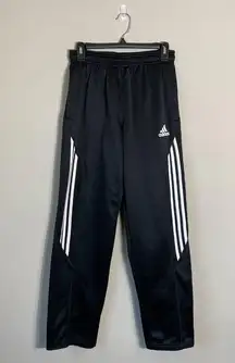 VTG adidas Classic 3 Striped Sweatpants Womens Small Black Activewear Athleisure