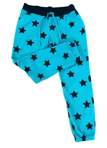 So Teal Star Print Fleece Pajama Pants Medium Green comfy chic vintage Y2K