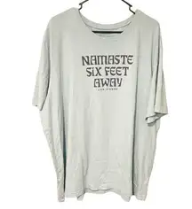 Life is Good Plus Size 3X Crusher Tee Women's Namaste Six Feet Away Blue